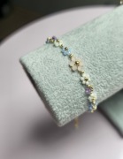 Wiosenna bransoletka kwiaty stal nierdzewna 