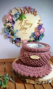 Koszyczek dekoracyjny z pokrywką + podkładka –  handmade A Fancy Loop 