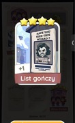 Monopoly go karta List gończy 4* set 18 naklejka