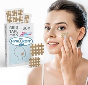 Plastry hialuronowe – plastry do twarzy w kształcie kratki (36 sztuk)