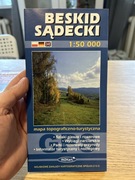 BESKID SĄDECKI - MAPA TOPOGRAFICZNO - TURYSTYCZNA 