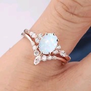 Pierścionek podwójny rozmiar US6