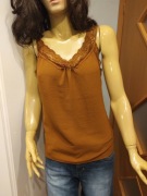 Top damski S/M  koronkowy na ramiączkach lejący elegancki boho