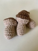 Grzybki borowiki na szydełku Amigurumi