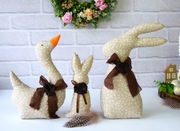 Zestaw beżowy. Wielkanocny zestaw ozdób.