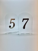 Numery na stoły z pleksi Elegancka dekoracja ślubu wesela Komunii Chrztu