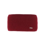 Bordowa opaska na uszy jesienna zimowa z wełny merino merynosa nowa