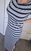 Miekka, wygodna sukienka w paski, firma H&M, rozm. S. 