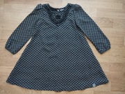 ELEGANCKA SUKIENKA CZARNA Z WZOREM I NASZYJNIKIEM