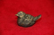 Wróbel-odlewana figurka z brązu-Miniatura ptaka z mosiądzu