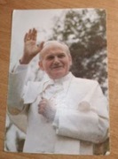(UNIKAT)Obrazek papież Jan Paweł II.Polska.Pontyfikat.Watykan.PRL.Historia