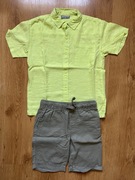 Komplet koszula spodenki len i wiskoza