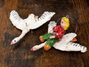 Zabawki na choinkę Gęsi-łabędzie (bajka rosyjska) zestaw 2 szt