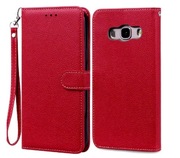 POKROWIEC ETUI Z KLAPKĄ SAMSUNG GALAXY J7 2016 CZERWONY