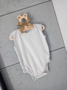 Body bez rękawów r.92 Sinsay szare gładkie