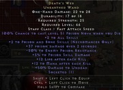 Diablo 2 R death's web +soc 5/5 +2/-50 nonladder PC