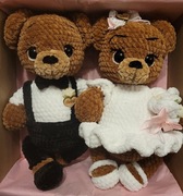 Misie ślubne para młoda ręcznie robione wyjątkowy  prezent podziękowanie