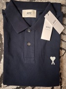 Granatowa koszulka polo Ami XXL