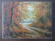 R.Grzeszczakowski-Pejzaż jesienny 2-obraz 30x40 cm