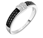 Pierścionek z białego złota z diamentami  Apart 