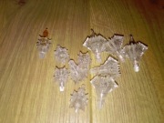 Nakładki klosze na żarówki choinkowe PRL Vintage przeźroczyste 11 szt