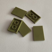 Klocek 2x3 płaski oliwkowy - 15 szt.