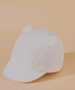 NOWA nieużywana biała niemowlęca czapka z daszkiem