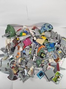 Lego mix elementy z nadrukami i naklejkami klocki oryginalne 870g Używane
