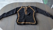 Sweter robiony na drutach handmade