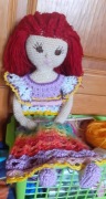 Lalka recznie robiona szydelkiem