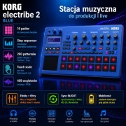 Korg Electribe 2 Stacja muzyczna Niebieska obudowa Syntezator Sampler
