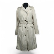 Concept K Trencz Płaszcz Beżowy Bawełna L 40 Khaki Szwy Klasyk Wiosna BDB