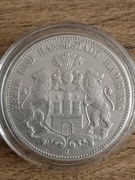 5 marek 1903 Hamburg, Niemcy, srebro, Ag 