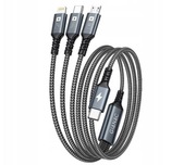 GIANAC KABEL ŁADUJĄCY PLECIONY 1,2M 100W 3w1 usb C Lighting