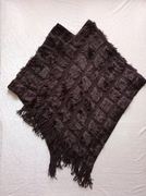 Ponczo w kolorze brązowym