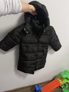 Czarna kurtka długa zimowa H&M 110/116