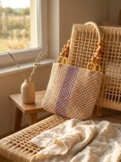 Recznie robiona torebka letnia, macrame