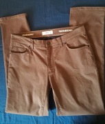 Jeansy męskie materiałowe(brąz-oliwkowy)- Brax r. 34/32