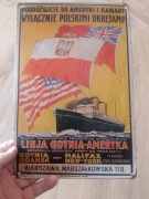 Przedwojenny metalowy szyld, reklama