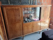 Kredens antyk dębowy po renowacji z biura poniemieckiego