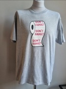 M43 Męski siwy szary t-shirt zabawny nadruk XL Edify clothing