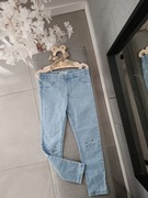 Jegginsy legginsy jeansowe rurki dla dziewczynki r.122