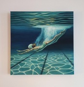 "Just breathe" Obraz, akryl na płótnie 50x50