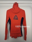 Bluza aclima z kapturem kominiarka wełniana wełna merino męska S M sportowa