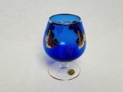 Kielich Bohemia Crystal kobalt, złocenia – XX w.