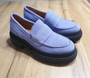 Półbuty, loafersy, skóra, zamsz, Shoe the Bear, rozmiar 37, liliowe NOWE