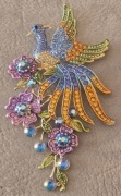 Piękna brosza Broszka bogatozdobiona RAJSKI PTAK NOWA. (T) DUŻA.