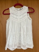 Biała bluzka bez rękawów, Stradivarius - S