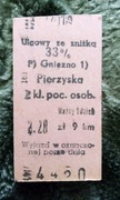 Bilet PKP Gniezno - Pierzyska 