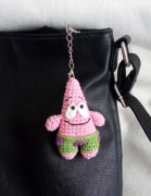 Patryk rozgwiazda, brelok, zawieszka na szydełku 